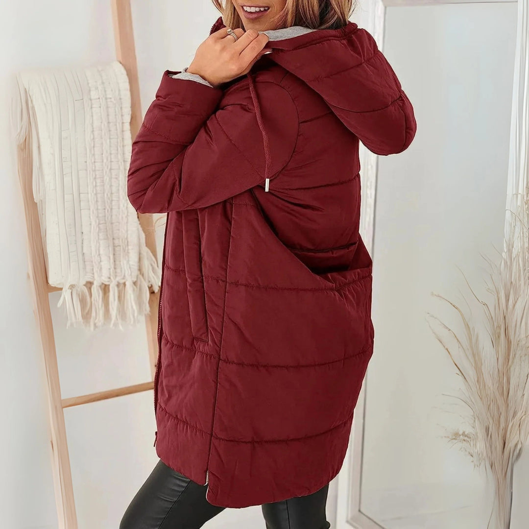 Faye — Hooded Light Quilted Jacket (3), Rosewood Virginia