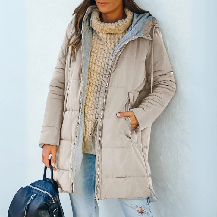 Faye — Hooded Light Quilted Jacket (6), Rosewood Virginia