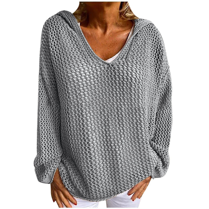 Fenella — Relaxed Open Knit Sweater (7), Rosewood Virginia