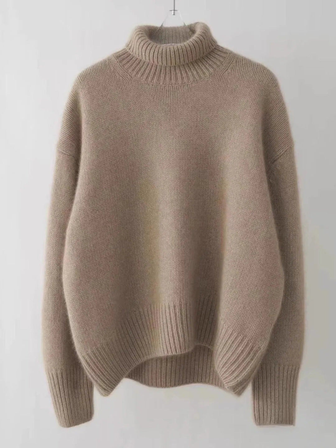 Fleurine — Oversized Cashmere Turtleneck Sweater, Rosewood Virginia