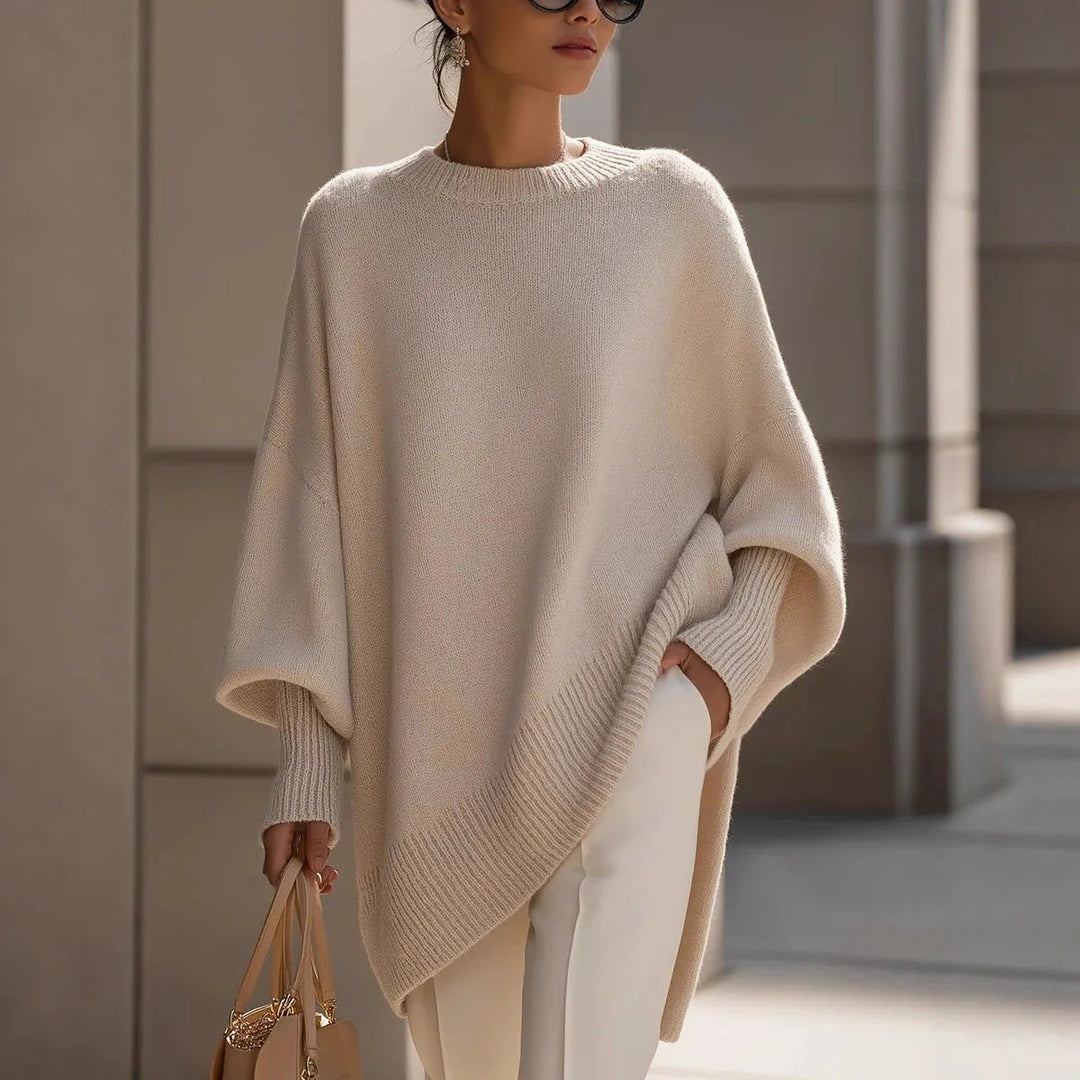 Flora — Soft Ladies Oversized Sweater, Rosewood Virginia