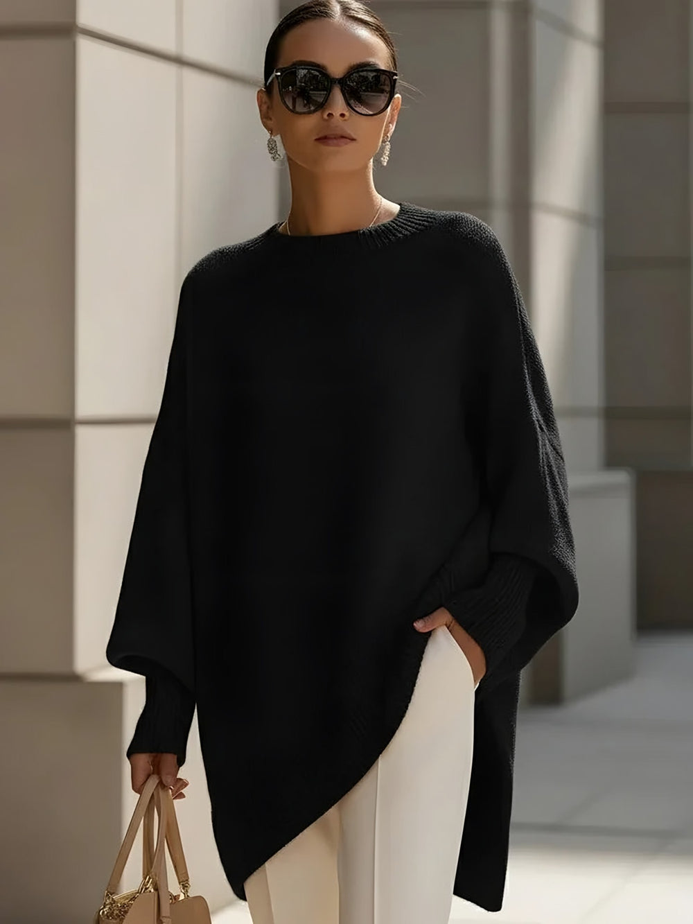 Flora — Soft Ladies Oversized Sweater (2), Rosewood Virginia
