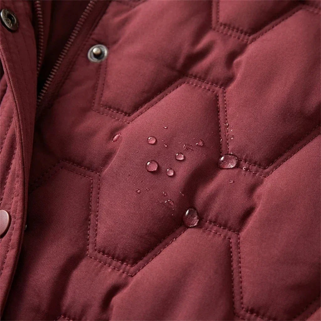 Giselle — Warm Longline Hooded Down Coat (5), Rosewood Virginia