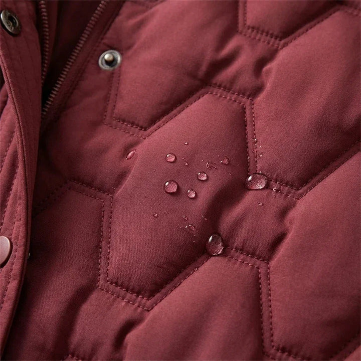 Giselle — Warm Longline Hooded Down Coat (5), Rosewood Virginia