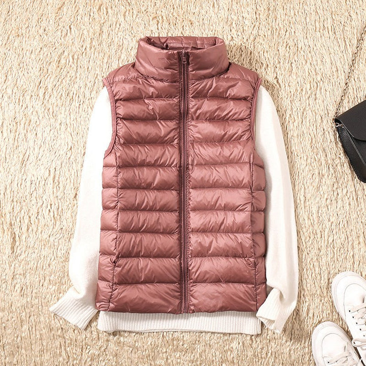 Gracienne — Lightweight Padded Puffer Vest, Rosewood Virginia