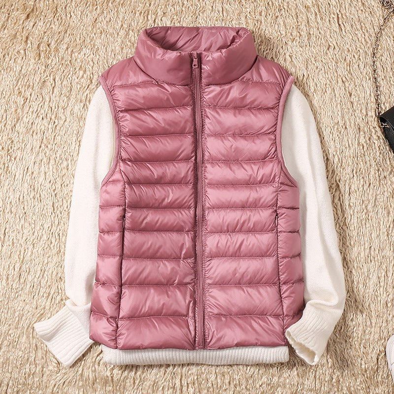 Gracienne — Lightweight Padded Puffer Vest (4), Rosewood Virginia