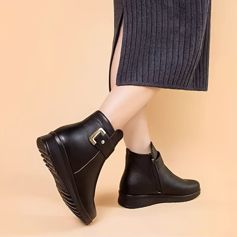 Greta — Warm Fleece Lined Ankle Boots (2), Rosewood Virginia