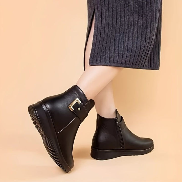 Greta — Warm Fleece Lined Ankle Boots (2), Rosewood Virginia