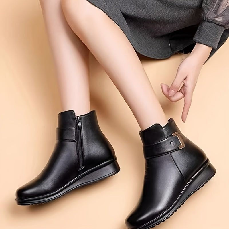 Greta — Warm Fleece Lined Ankle Boots (3), Rosewood Virginia