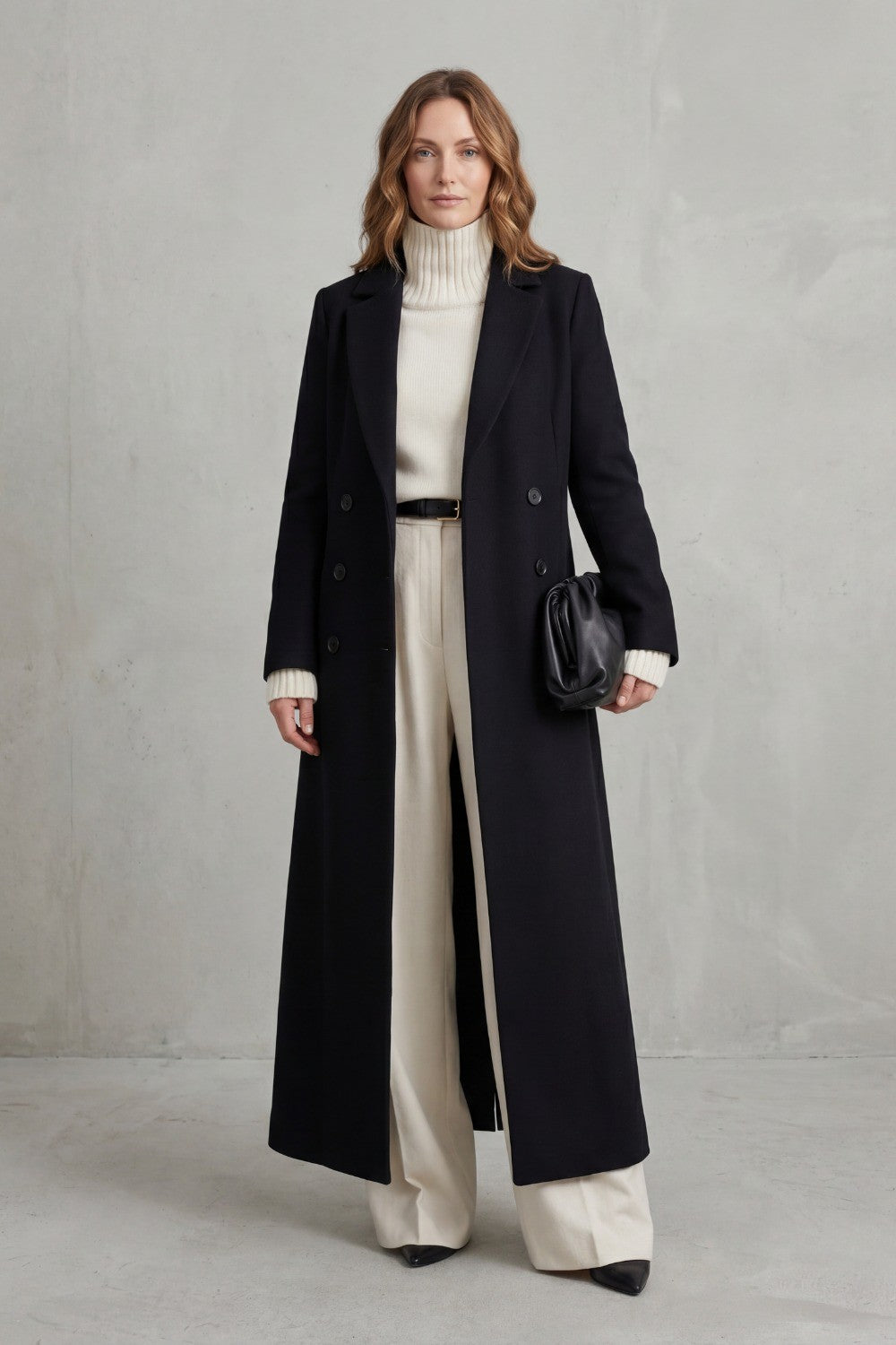 Hermione — Warm Long Wool Coat (2), Rosewood Virginia