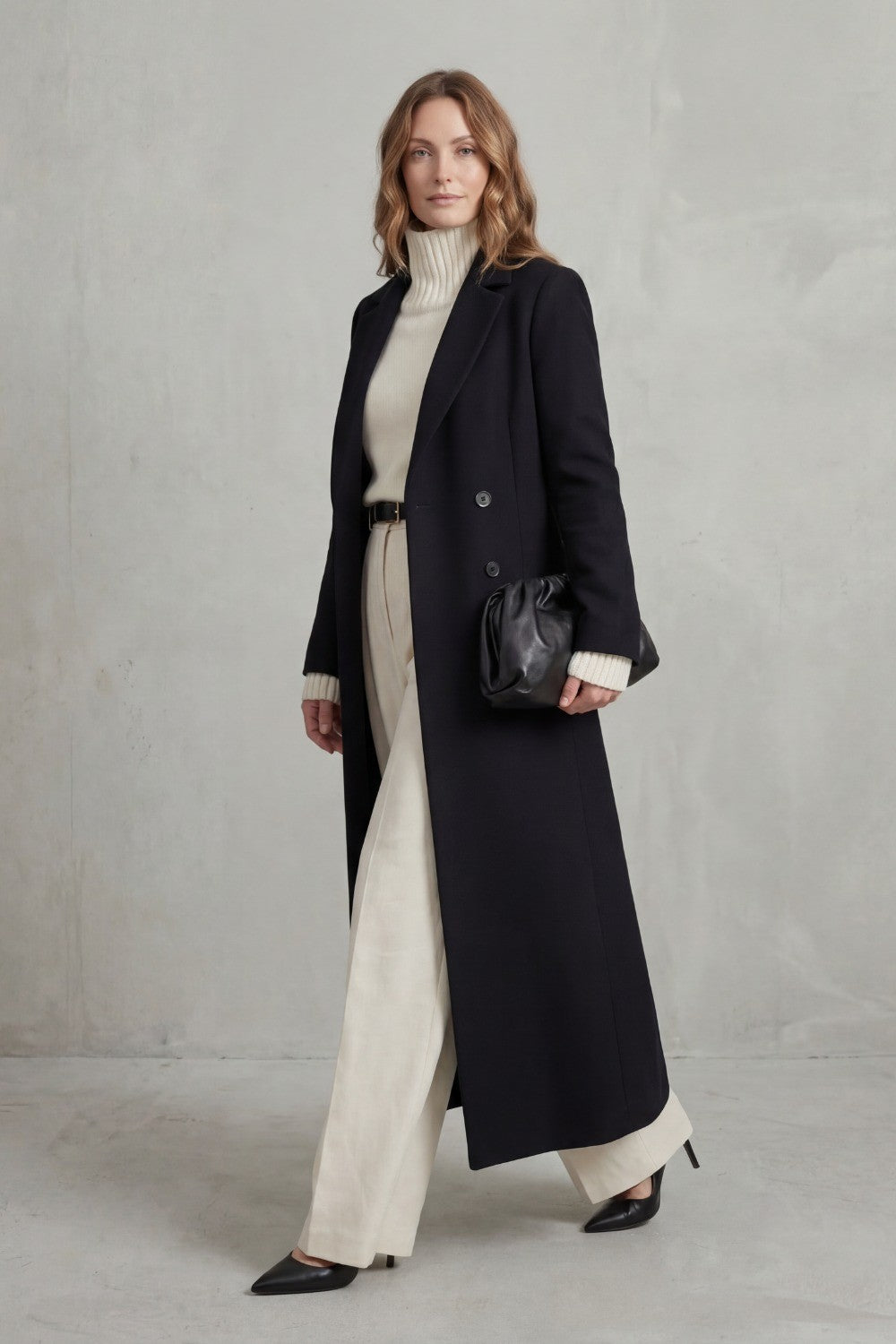 Hermione — Warm Long Wool Coat (3), Rosewood Virginia