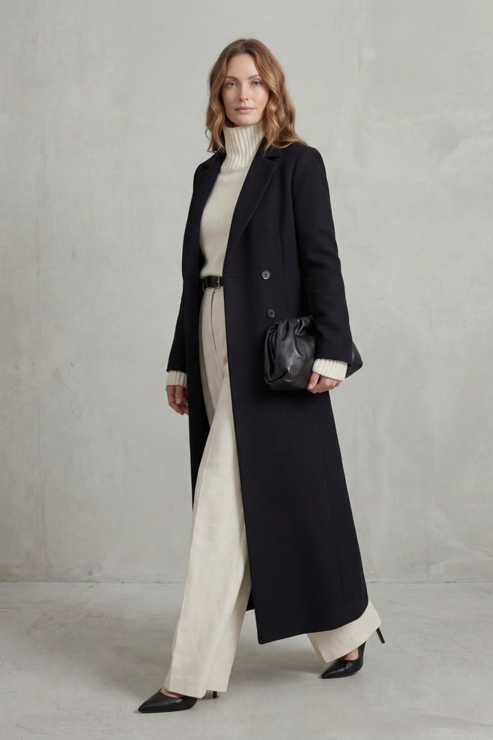 Hermione — Warm Long Wool Coat (3), Rosewood Virginia