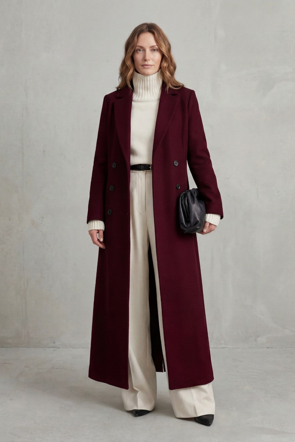 Hermione — Warm Long Wool Coat (8), Rosewood Virginia