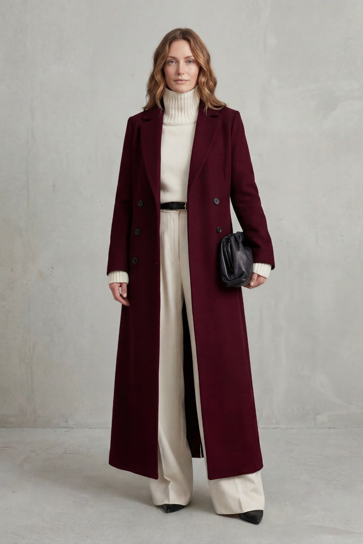 Hermione — Warm Long Wool Coat (8), Rosewood Virginia