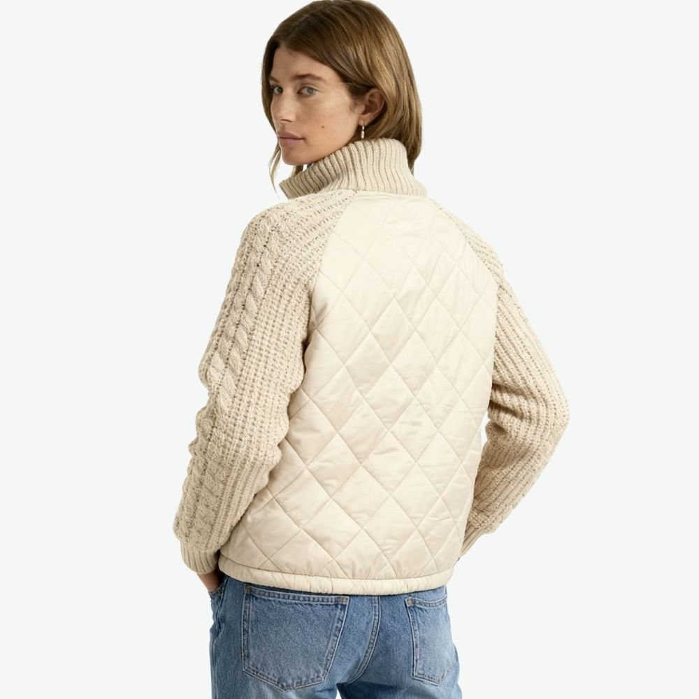 Jeannine — Cable Knit Sleeve Quilted Jacket (2), Rosewood Virginia