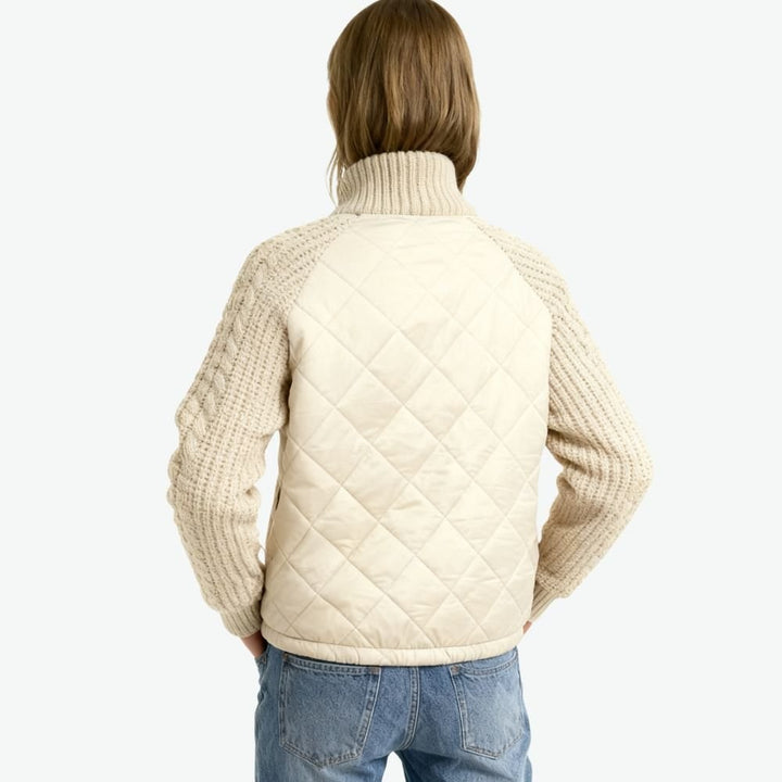 Jeannine — Cable Knit Sleeve Quilted Jacket (3), Rosewood Virginia