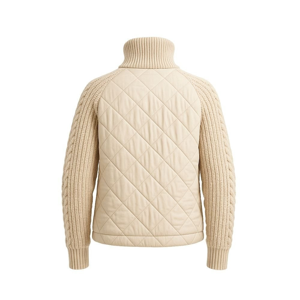Jeannine — Cable Knit Sleeve Quilted Jacket (5), Rosewood Virginia