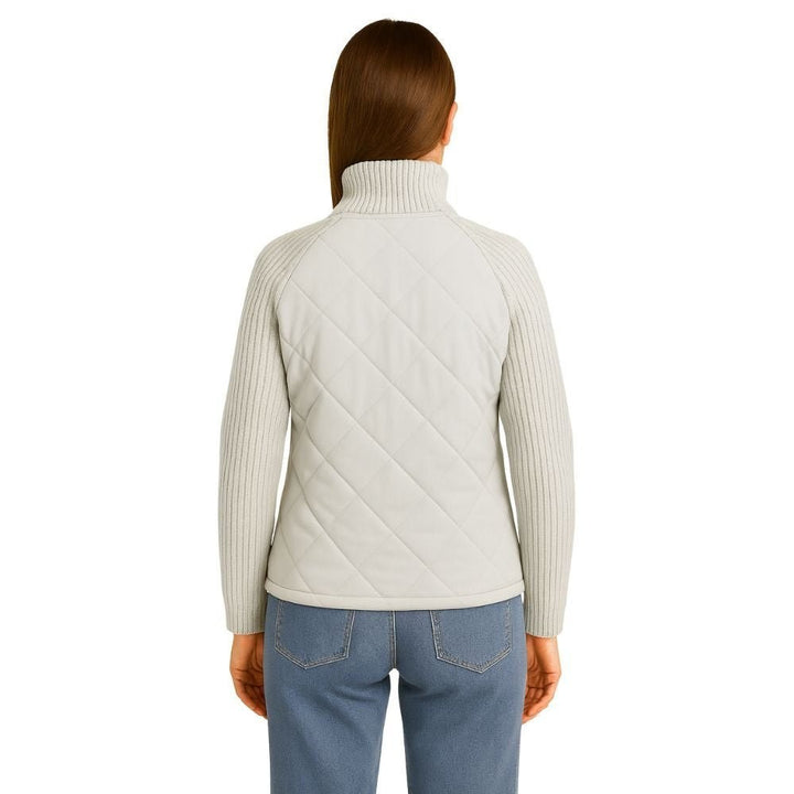 Jeannine — Cable Knit Sleeve Quilted Jacket (13), Rosewood Virginia