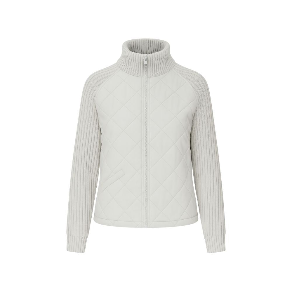 Jeannine — Cable Knit Sleeve Quilted Jacket (14), Rosewood Virginia