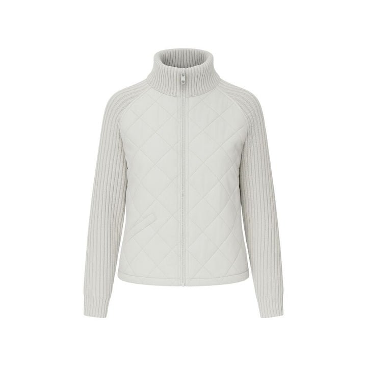 Jeannine — Cable Knit Sleeve Quilted Jacket (14), Rosewood Virginia