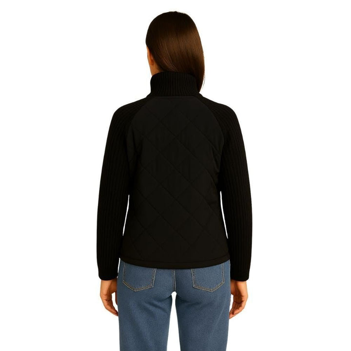 Jeannine — Cable Knit Sleeve Quilted Jacket (18), Rosewood Virginia
