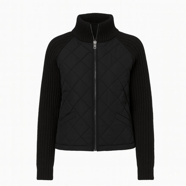 Jeannine — Cable Knit Sleeve Quilted Jacket (19), Rosewood Virginia