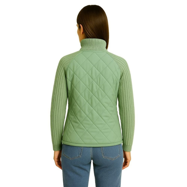 Jeannine — Cable Knit Sleeve Quilted Jacket (23), Rosewood Virginia