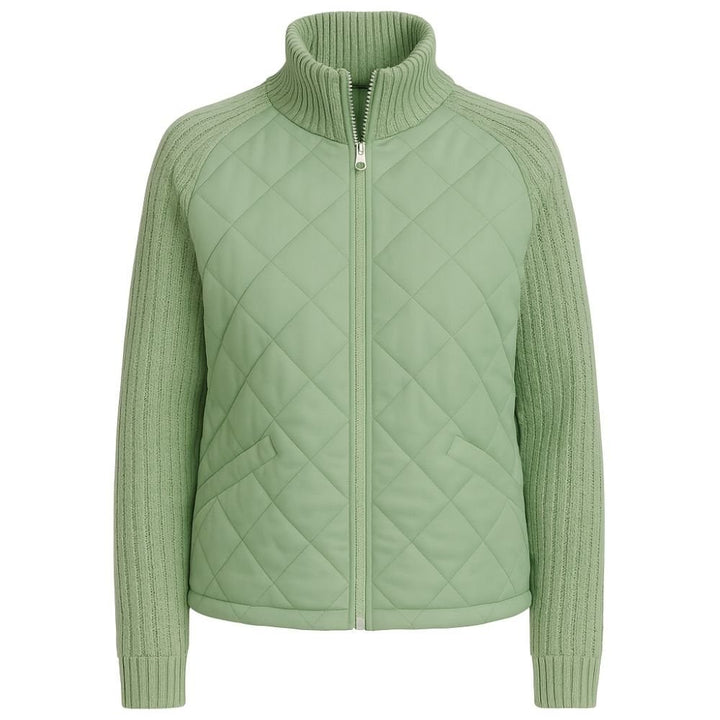 Jeannine — Cable Knit Sleeve Quilted Jacket (24), Rosewood Virginia