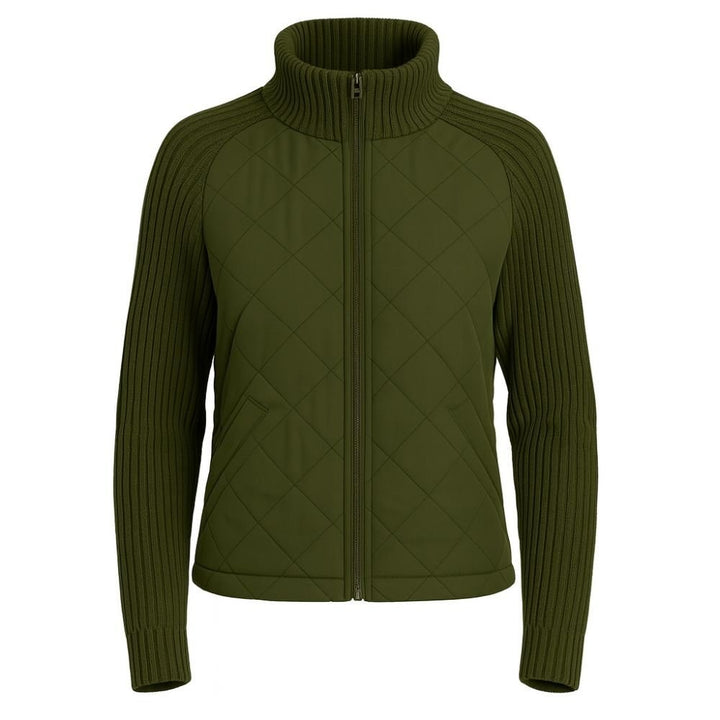 Jeannine — Cable Knit Sleeve Quilted Jacket (29), Rosewood Virginia