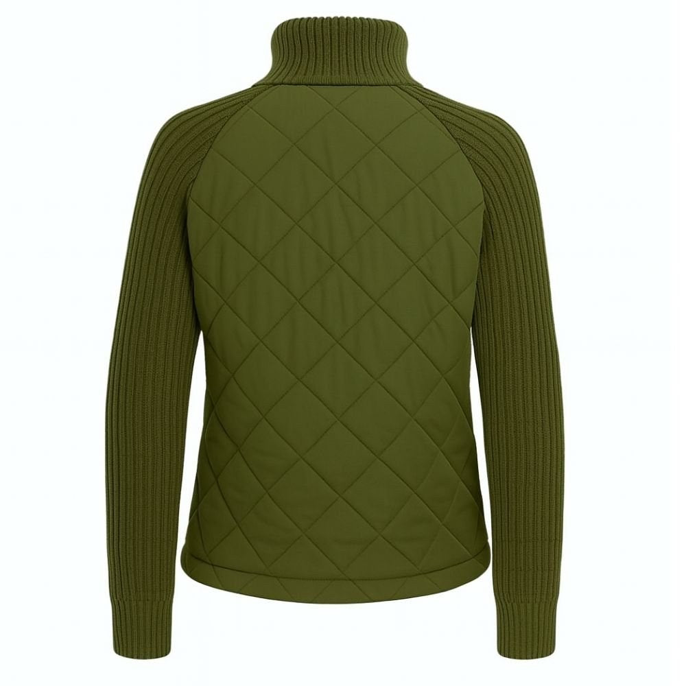 Jeannine — Cable Knit Sleeve Quilted Jacket (30), Rosewood Virginia