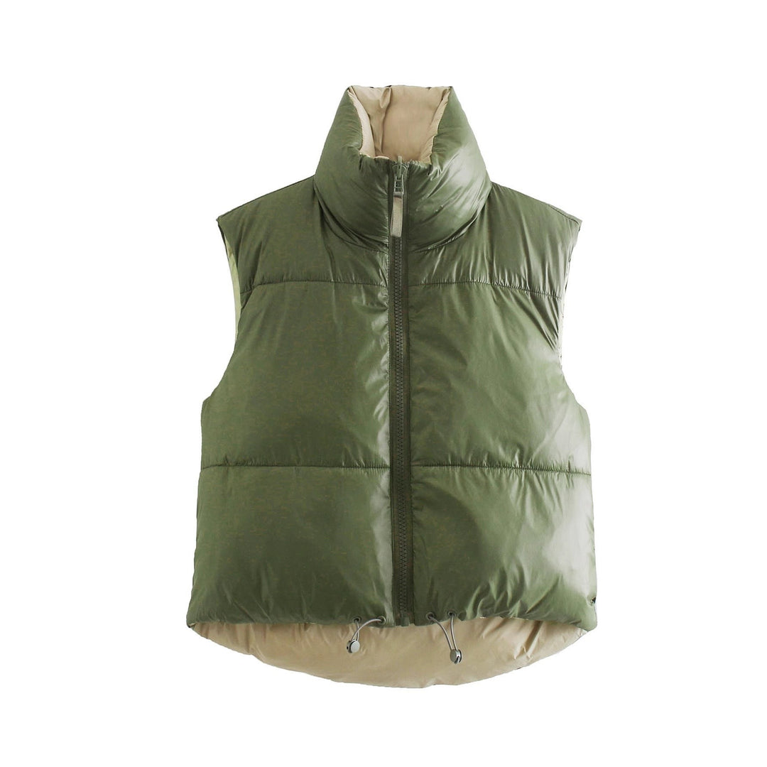 June — Cropped Quilted Puffer Vest, Rosewood Virginia