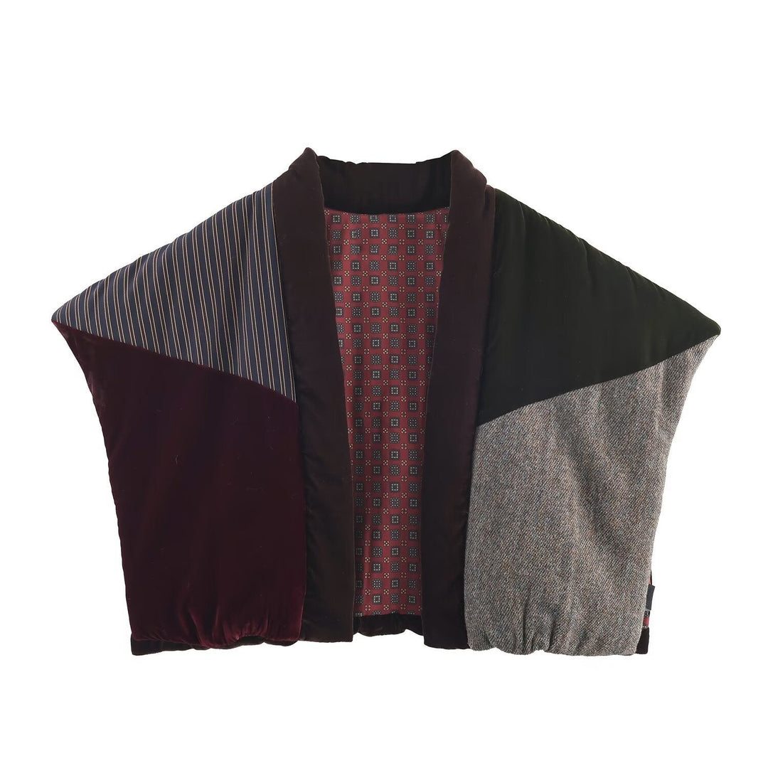 Kira — Quilted Patchwork Puffer Vest, Rosewood Virginia