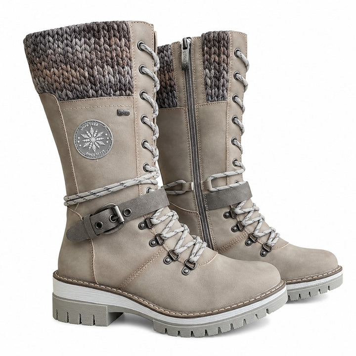 Orlane — Lace Up Mid Calf Warm Winter Boots for Women