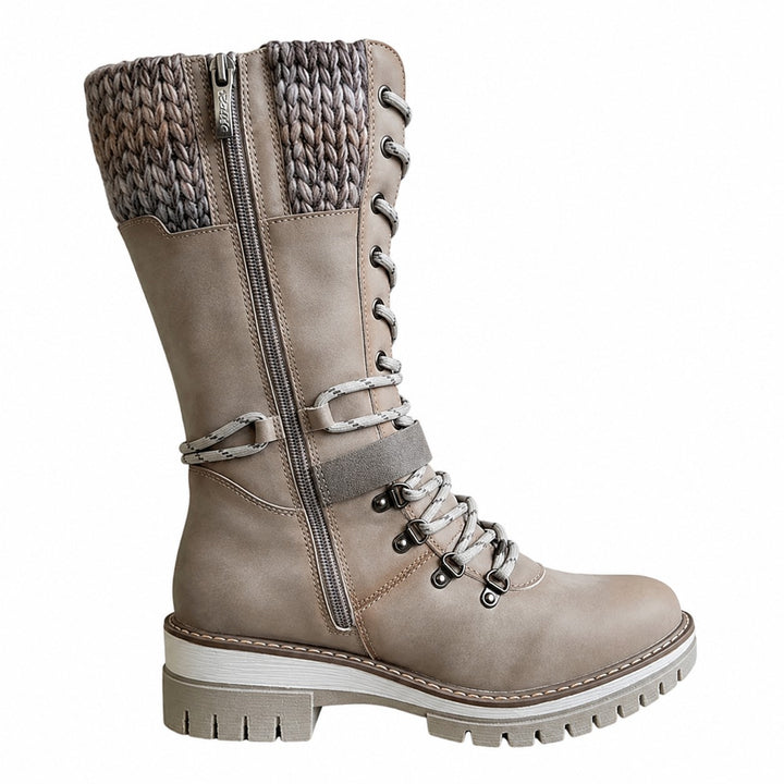 Orlane — Lace Up Mid Calf Warm Winter Boots for Women