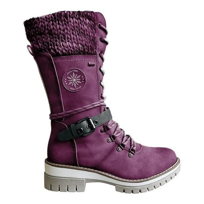 Orlane — Lace Up Mid Calf Warm Winter Boots for Women