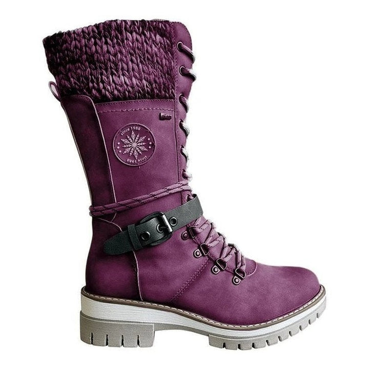 Orlane — Lace Up Mid Calf Warm Winter Boots for Women