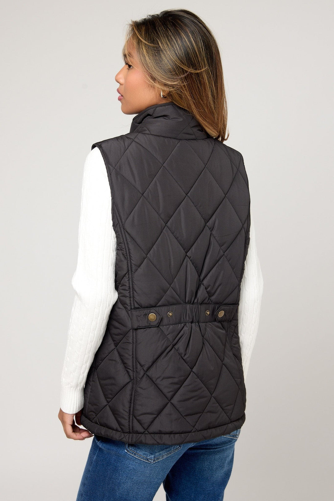 Lacey — Classic Diamond Quilted Puffer Vest (8), Rosewood Virginia