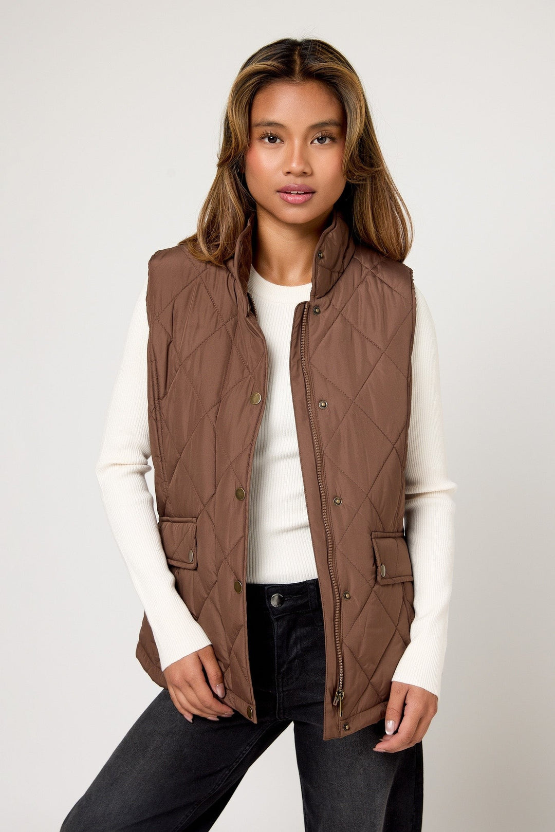 Lacey — Classic Diamond Quilted Puffer Vest (11), Rosewood Virginia