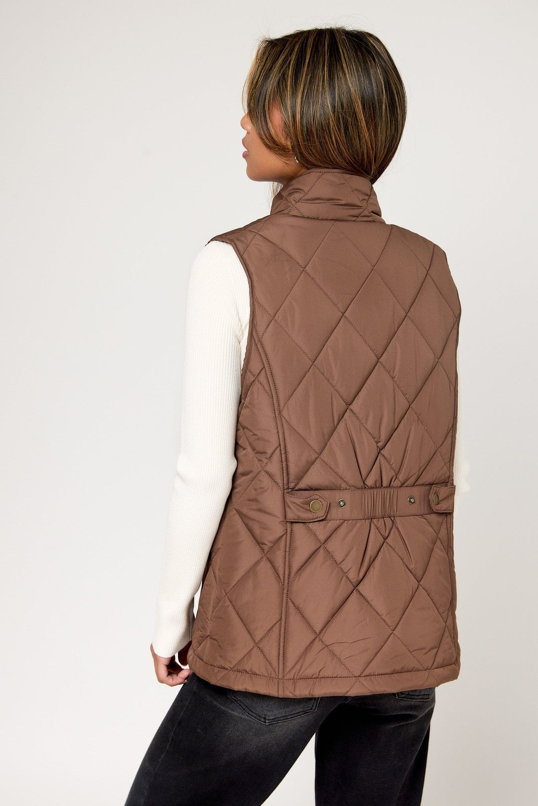 Lacey — Classic Diamond Quilted Puffer Vest (12), Rosewood Virginia