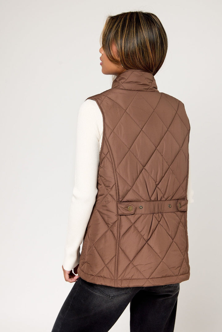 Lacey — Classic Diamond Quilted Puffer Vest (12), Rosewood Virginia
