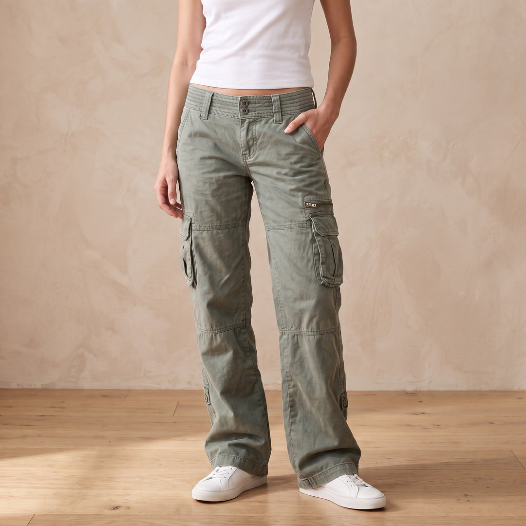 Lea — Relaxed Wide Leg Cargo Pants (3), Rosewood Virginia