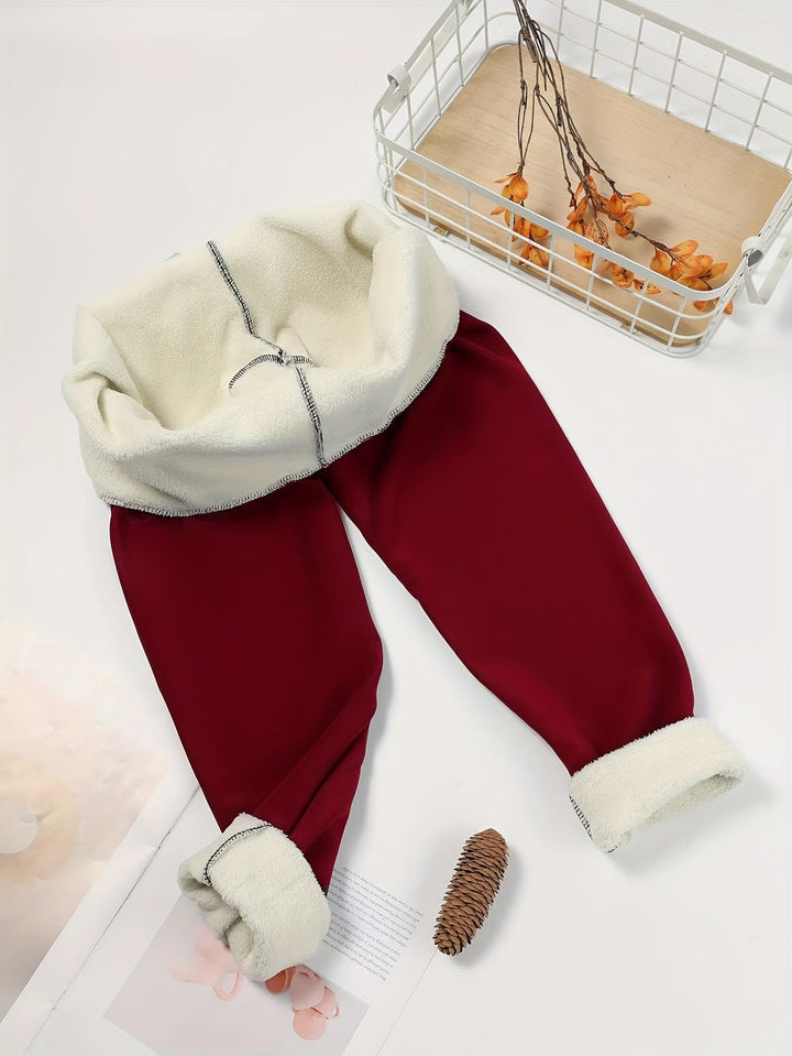 Leopoldine — Warm High Waisted Fleece Lined Winter Leggings (8), Rosewood Virginia