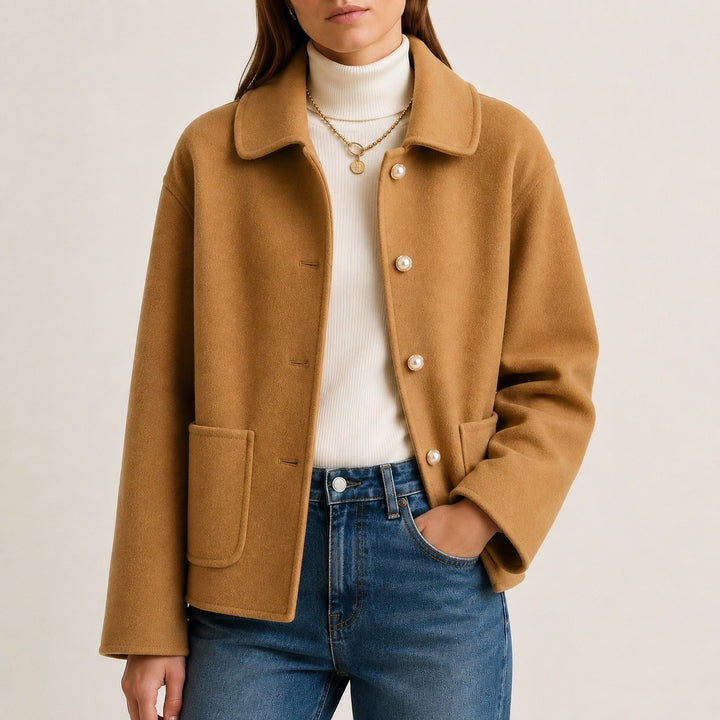 Lorna — Soft Cropped Wool Coat (2), Rosewood Virginia