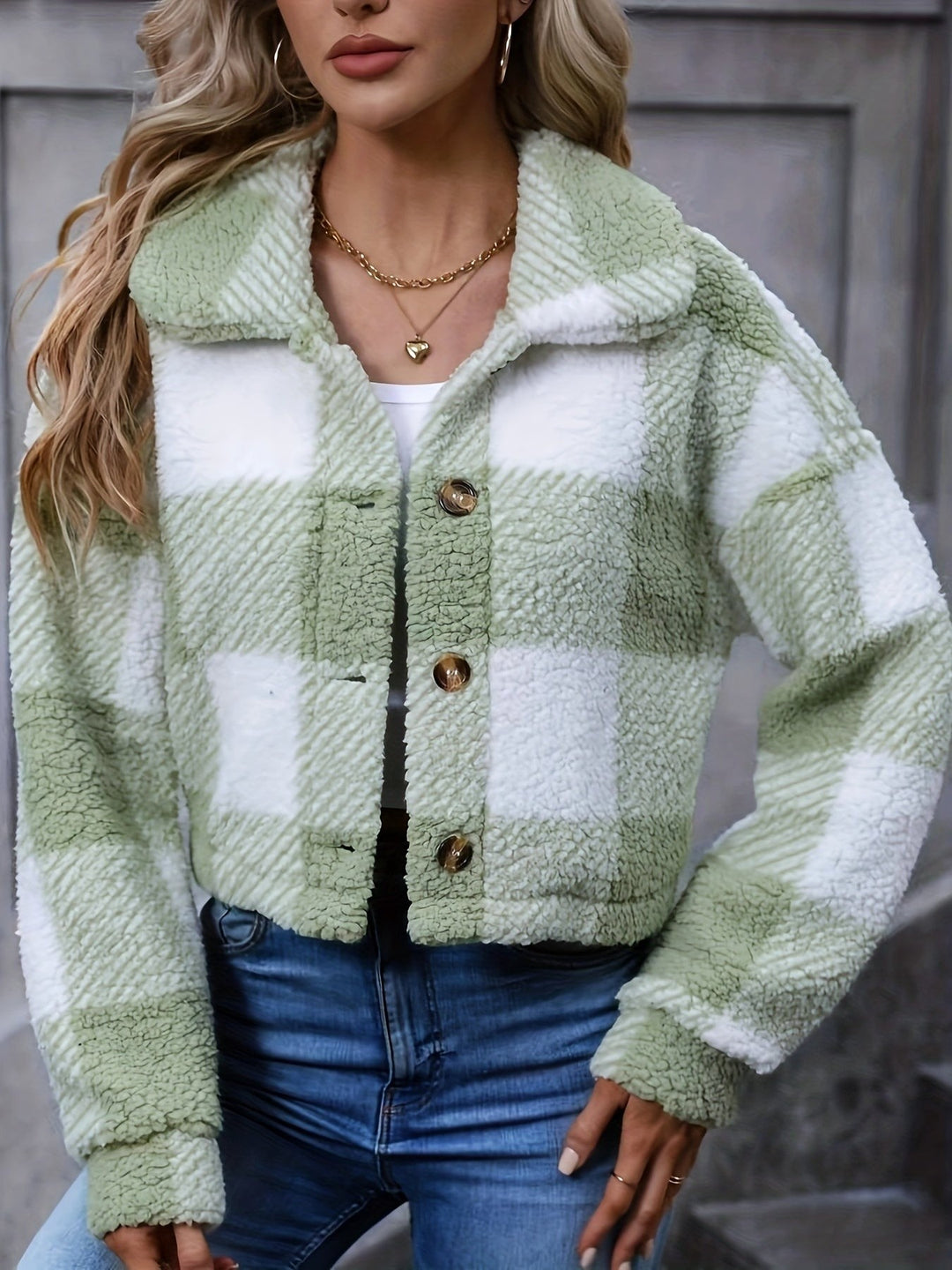 Mabel — Cropped Plaid Flannel Shirt Jacket (2), Rosewood Virginia