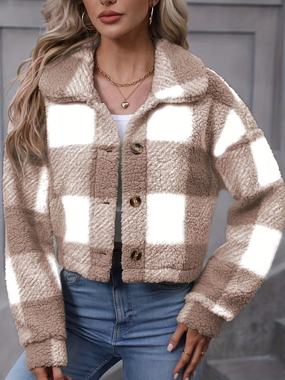 Mabel — Cropped Plaid Flannel Shirt Jacket (10), Rosewood Virginia