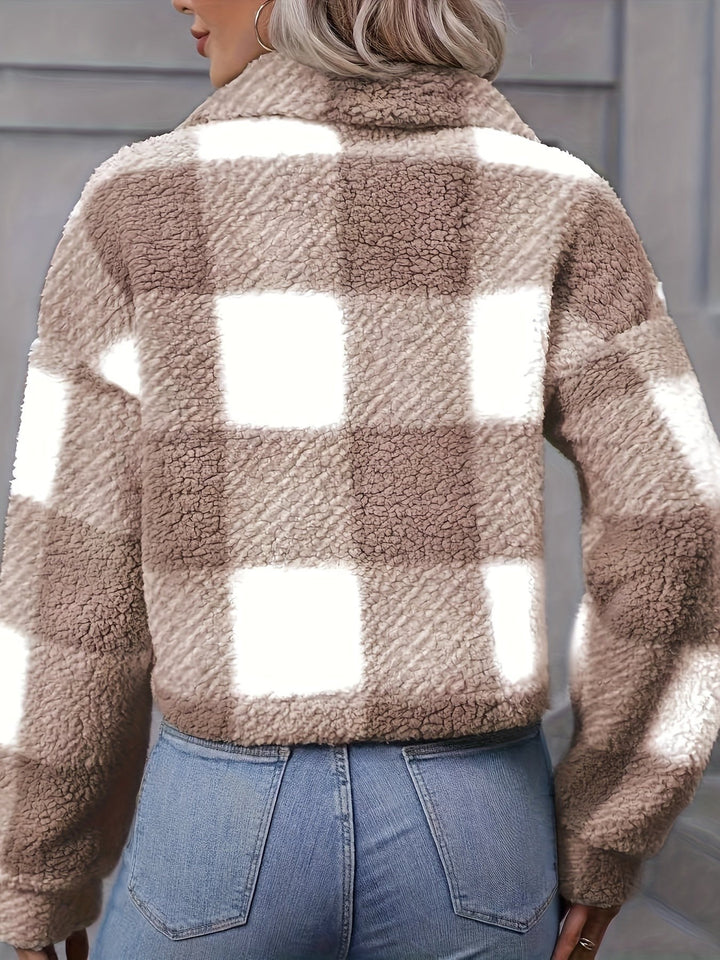 Mabel — Cropped Plaid Flannel Shirt Jacket (11), Rosewood Virginia
