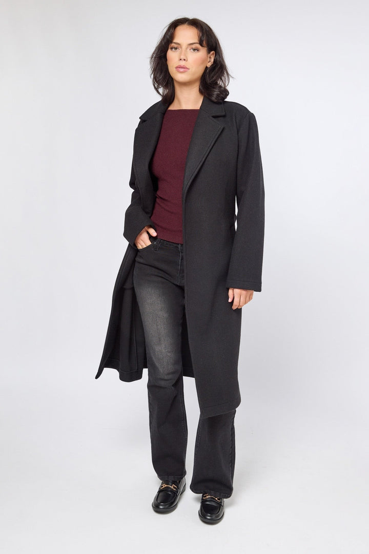 Maeve — Classic Belted Wool Coat (6), Rosewood Virginia