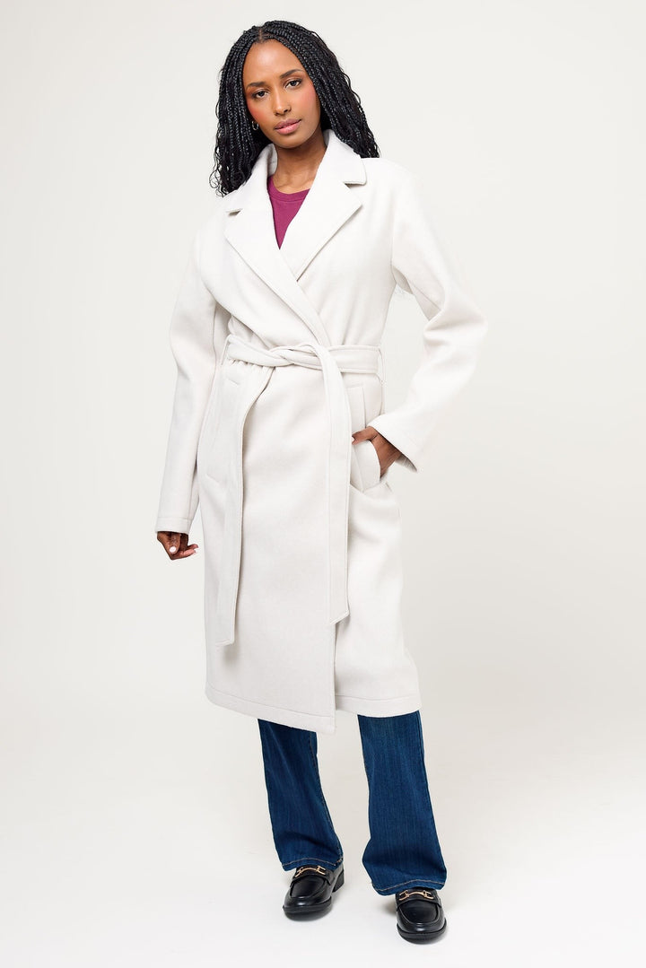 Maeve — Classic Belted Wool Coat (12), Rosewood Virginia