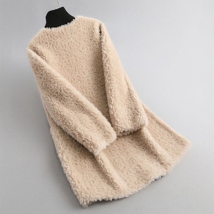 Manonette — Longline Sherpa Shearling Jacket (4), Rosewood Virginia