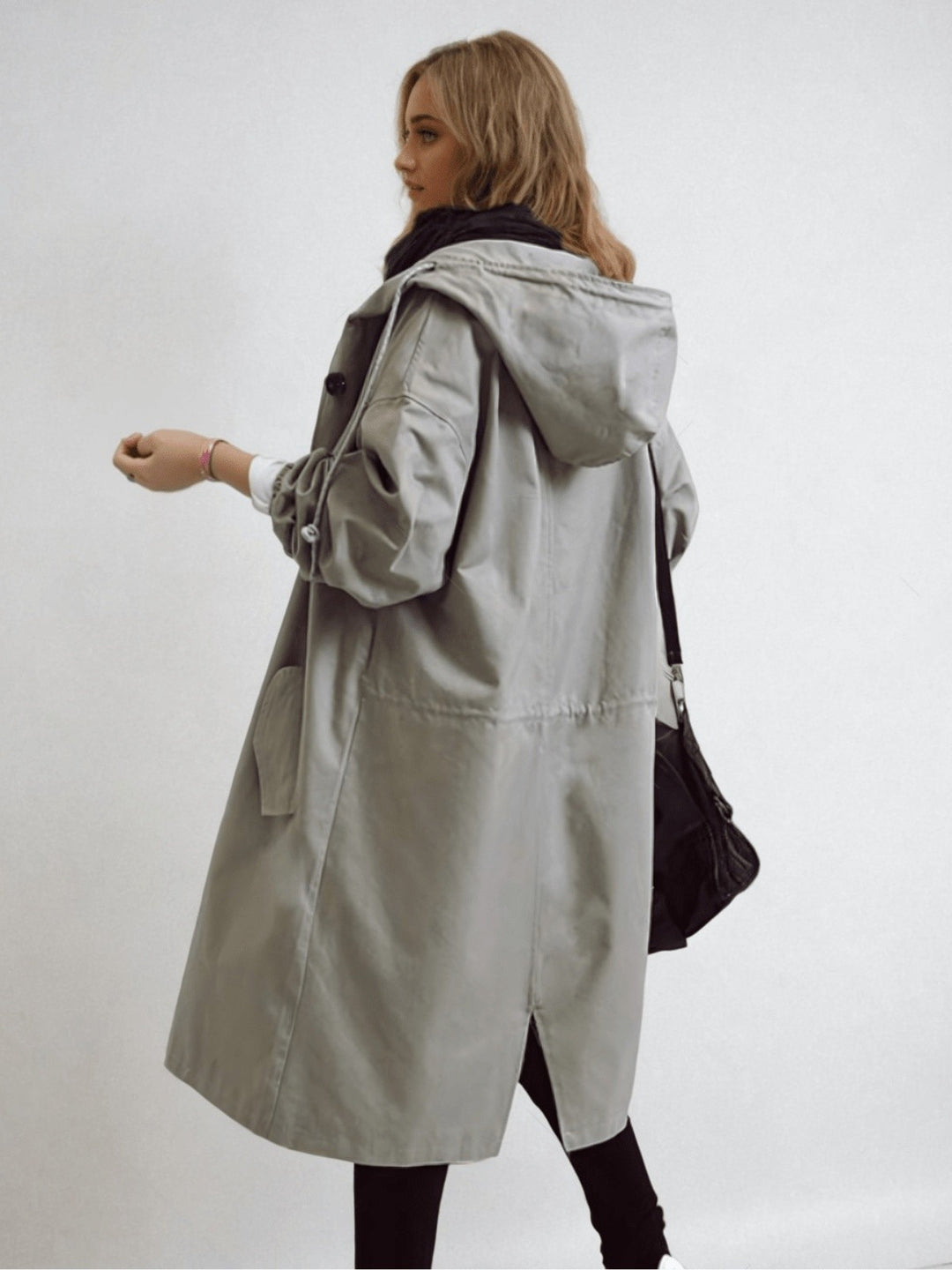Marcelline — Water Repellent Hooded Trench Coat (8), Rosewood Virginia
